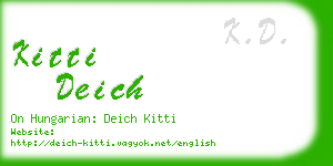 kitti deich business card